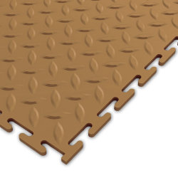 Модульное напольное ПВХ покрытие M-TILE HARD STEEL, RAL 1019, Бежевый.